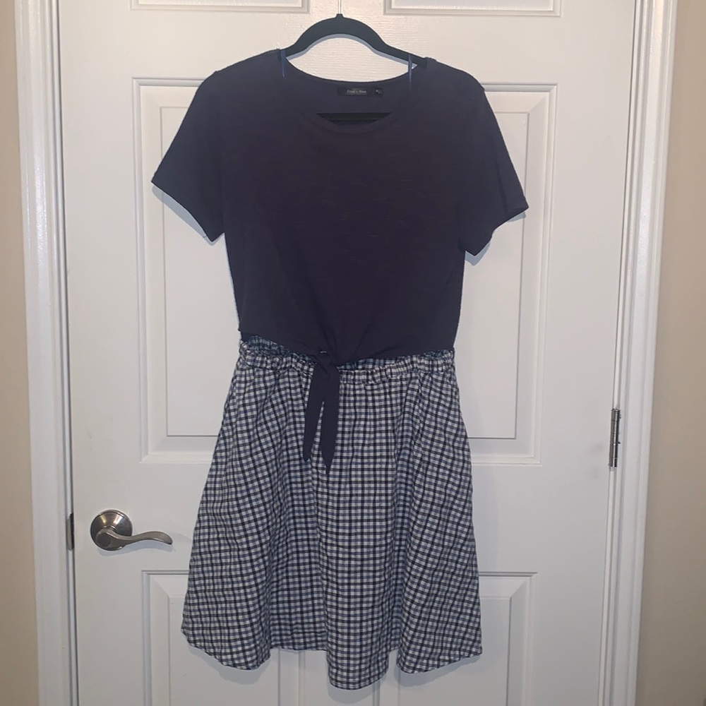 Doe & Rae Gingham Crop Top Dress